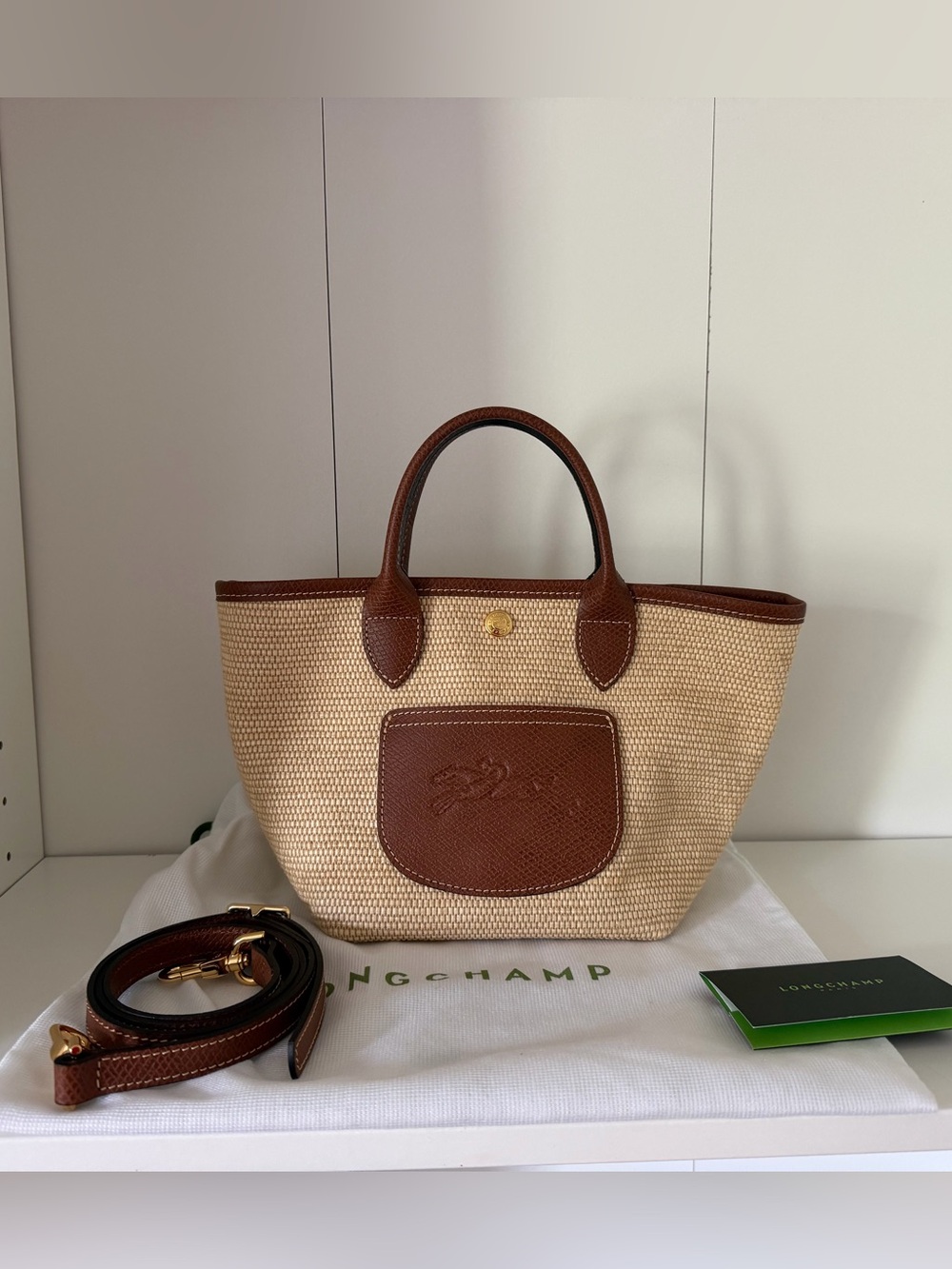 LE PLIAGE COLLECTION XS BASKET BAG BROWN NEW